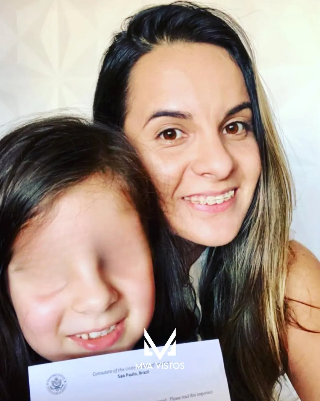 Visto americano para criança emitido pela MVA Vistos