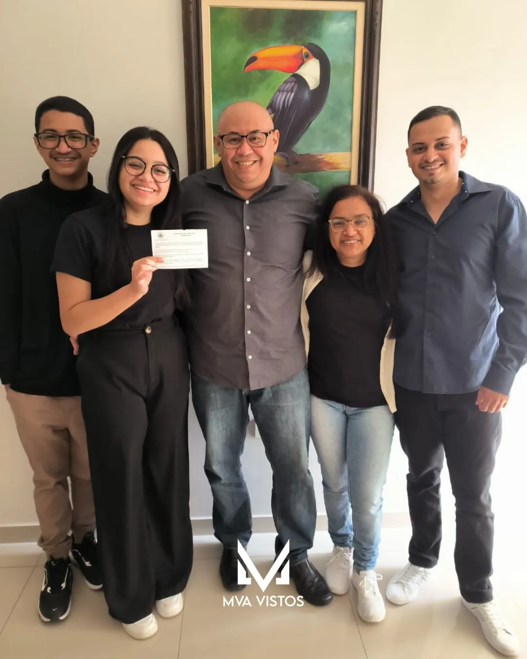 Família com o visto americano aprovado pela MVA Vistos